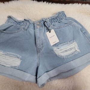 Forever 21 Blue Jean Shorts Distressed Casual